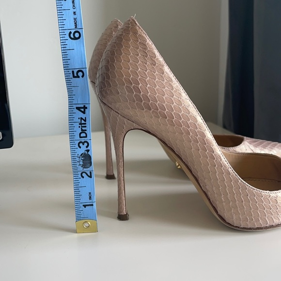 Sergio Rossi Pink Textured Heels - Picture 7 of 11